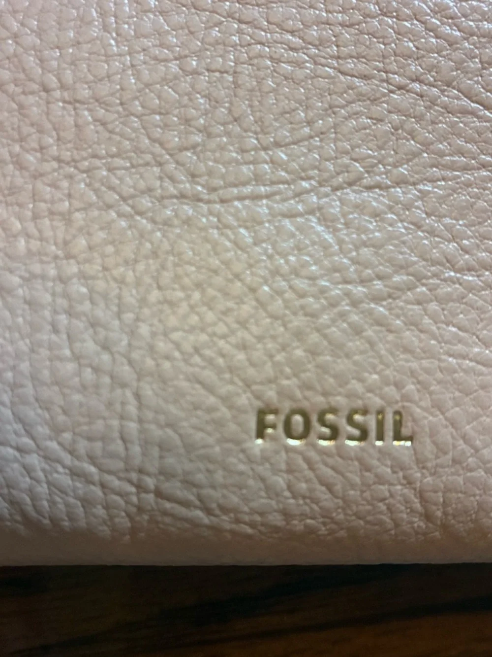 Fossil Blush Pink Leather Zip Around Wallet Wristlet